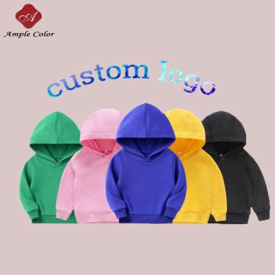 China Kids Anti-Shrink Fabric Sweated Custom Logo French Terry Sweatshirts Suits Pullover Sweatshirts 100% Cotton Kids Hoodie for sale