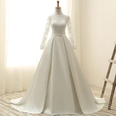 China Beautiful Anti-Static Long Sleeve Fancy Dress Wedding Dresses Wedding for sale