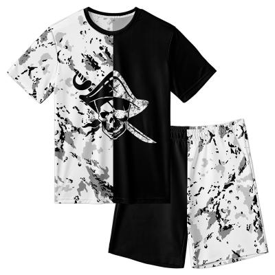 China High Quality Breathable Cotton Mens Jogging Two Piece Shorts And T Shirts T Shirt 2 Short Set Mens Sublimation Graphics For Man for sale