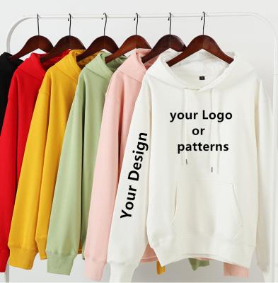 China Plain Anti-Wrinkle Embroidery Unisex Men's Hoodie Custom Embroidered Custom Print Logo Oversize Pullover Blank 100% Heavy Cotton Hoodie for sale