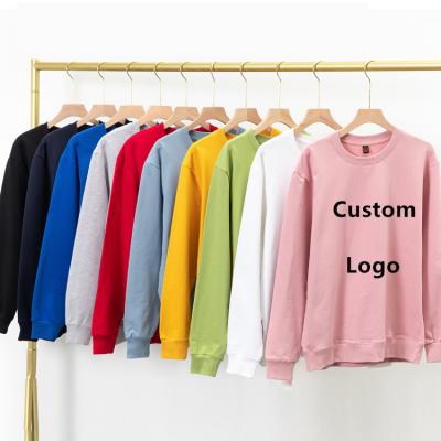 China anti-wrinkle oversized crewneck sweatshirts plain logo embroidery mens sweater empty embroidery pullover custom logo printed sweater for sale