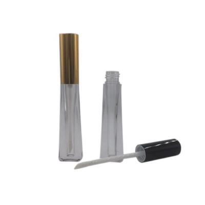 China Wholesale Recyclable Empty Triangle Lip Gloss Container 4ml Aluminum Plastic Lip Gloss Tubes Cosmetic Packaging for sale