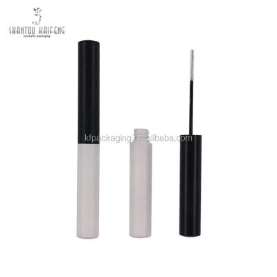 China Luxury Slim Aluminum White Eyeliner Tube Packaging Container 0.15oz Matte Empty Eyeliner Tube Round Recyclable for sale