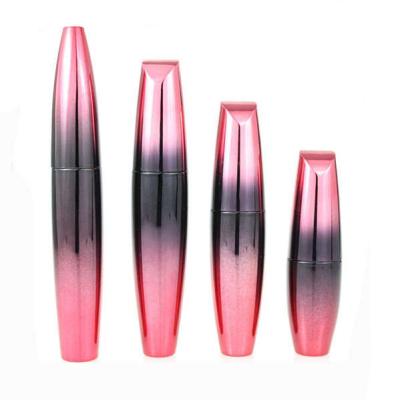 China Wholesale Recyclable Luxury Gradient Color Makeup Packaging Eyeliner Tube Container Red Pink Oval Eyelash Bottle for sale