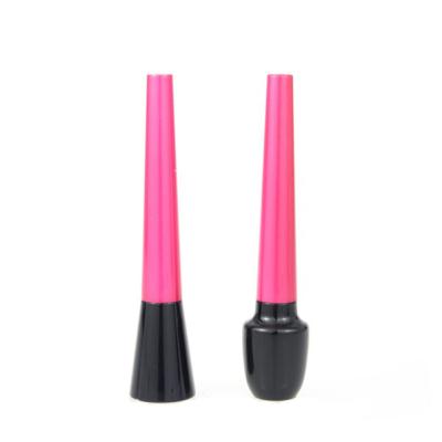 China Wholesale Recyclable Custom Cute Pink Empty Eyeliner Tube With Slim Brush Pink Eyebrow Tube Eyelash Container Along for sale