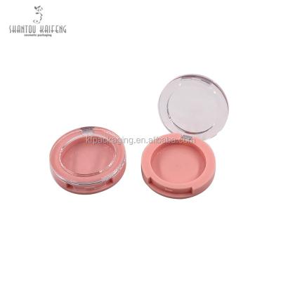 China Round Eyeshadow Single Empty Sieve Pink Container Eco-friendly Compact Case Packaging Pink Powder Case for sale