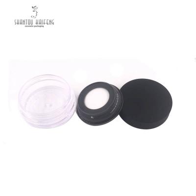 China Custom Clear Loose Empty Plastic Makeup Container Case Round Powder Round Powder Case Eco-friendly Packaging for sale