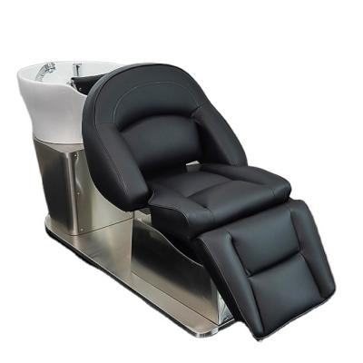 China Yuankai Sale Good Quality Post-modern Electric Shampoo Bed For Hair Salon Barber Shop Furniture Wholesale Shampoo Chair Synthetic Leather for sale