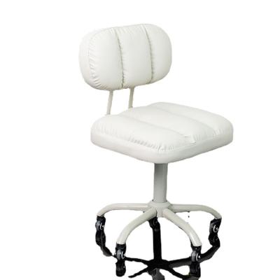 China Dedicated mid-century YuanKai parlor store chair, head specific chair, rotary lifting belt pulleyPU stainless steel leather version for sale