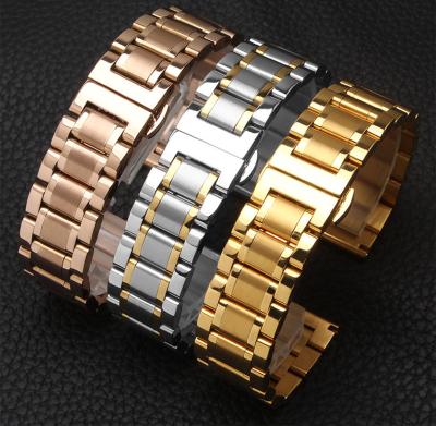 China Fashion\Luxury Popular Band Curved Strap Size Width 14mm 16mm 18mm 20mm 22mm 24mm Arc Metal Stainless Steel Watch Strap Bands Dress Watch for sale