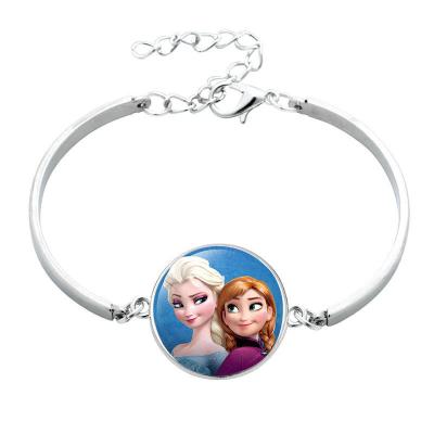 China Frozen Princess Children's Bracelet Girl's Gift Clothing Accessories Bracelet Child Cartoon Bracelet Elsa Lovely Hiphop Dial Jewelry for sale