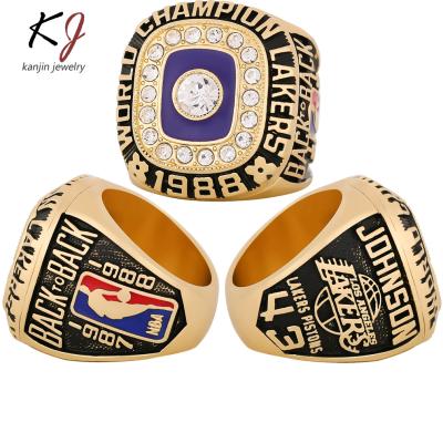 China 1988 Ring Basketball Player Los Angeles Lakers Romantic Championship Ring Men's Championship Ring Basketball Game for sale