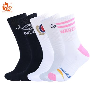 China Small Fly Bird Antibacterial OEM Knitted Embroidery Printing Design Logo Pattern High Quality Bamboo Fiber Crewman Breathable Unisex Socks for sale