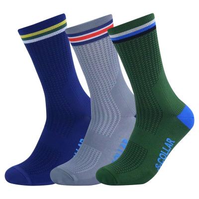 China Manufacturer OEM Cycling Socks Custom Logo Nylon Tube Cycle Sports Compression Antibacterial Breathable Crew Socks for sale