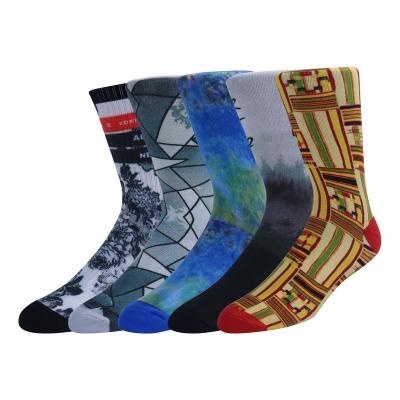 China OEM Service Antibacterial Manufacturer Custom Sublimation Socks High Quality Combed Cotton Comfortable Breathable Men Dress Socks for sale