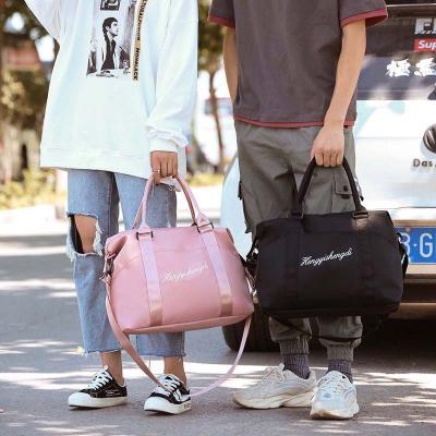 China Fashion Large Capacity Duffle Bag Rose Duffel Bag/Duffel Bag With Waterproof Shoe Compartment Sports Gym Travel for sale