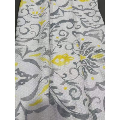 China Shrink-Resistant Fabric Custom Printing Lightweight Textile Fabric With Soft Printing Cotton Seersucker Fabric Wholesale for sale