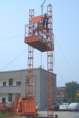 China Safety device Electric Construction Hoist Elevator (double cages) / Building Elevator for sale