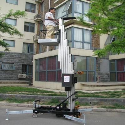 China Outdoor safety telescopic work platform single mast climbing work platform for sale