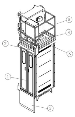 China Construction Material / People Carrier Rack And Pinion Hoists CH750 750kg Single Cage for sale