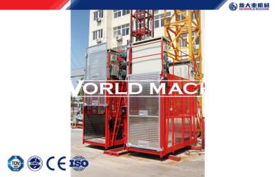 China Professional 2 ton Single Double Cage building construction Lift Man Hoist Rack and pinion for sale