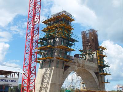 Chine Coffrage automatique de montée, coffrage de plate-forme de pont pour le projet de pont de Melak à vendre