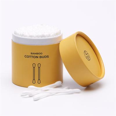 China 200pcs Individual Wooden Stick Paper Box Cosmetic And Health Care Cotton Packing Buds HJ-W200 for sale