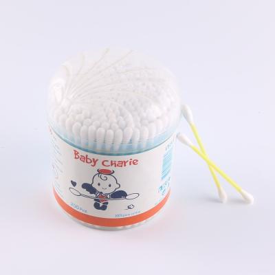 China 200pcs Soft Eco-friendly Plastic Stick With PP Box Customize Cotton Buds Swabs for sale