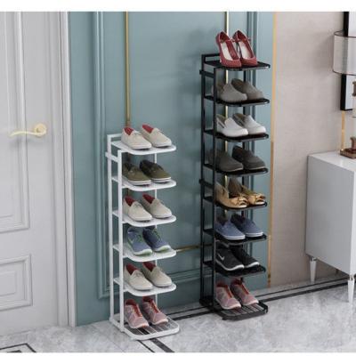 China 10-Layer Workable Shoe Organizer Storage Rack Modern Style Metal Storage Racks European Living Room Shoes Rack for sale