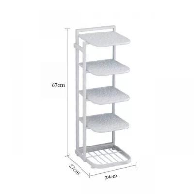 China 2022 Hot Sale 5-Layer Organizer Modern European Style Shoes Storage Racks Minimalist Metal Living Room for sale