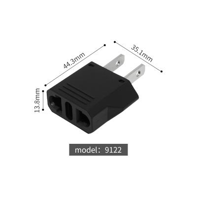 China ABS European To USA Adapter Plug Power Converter Copper Pin Disposable for sale