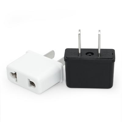 China ABS EU to US Europe Plug Power Adapter Travel Power Socket Adapter Converter White Wall Charger Plug for sale