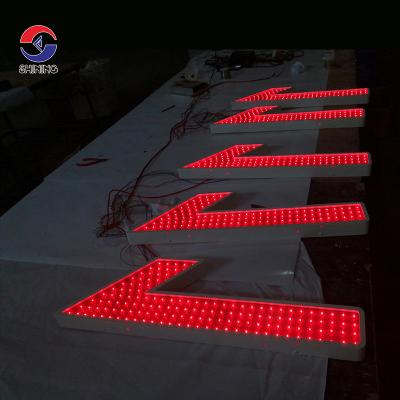 China Moving Attic SHINY Red Pixel Arrow Led Sign Outdoor Stainless Steel Channels High Brightness Electronic Sign Board for sale