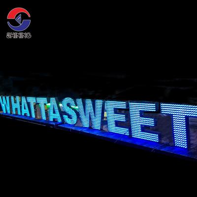 China SHINY Attic High Brightness 12V Vintage Pixel Sign Stainless Steel Channel Letter Sign Illuminated Indoor and Outdoor Sign for sale