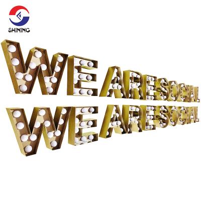 China SHINY Loft Marquee Led Signs 3D Illuminated Signage Open Sign Led Acrylic Letters Led Neon Sign for sale