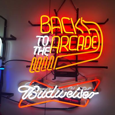 China Long Lasting Factory Custom Glass Neon Tube Sign Beer NEON For Bar Logo Waterproof Outdoor Electric Bar Display Store Brand for sale