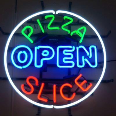 China High brightness factory direct SHINING custom neon sign glass neon led signs electronic signs for restaurant pizza logo for sale