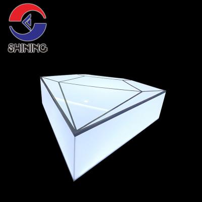 China SHINY Signage 3D Diamond Acrylic 4ft Light Boxes Digital Outdoor Big Signage Buildings And Advertising Displays for sale