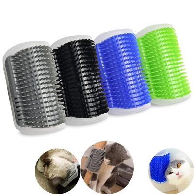 China Corner Massage Stocked Cat Comb Brush Rubs Soft Wall Face Cat Self Groomer With Catnip Tickling Comb Pet Grooming Supplies for sale