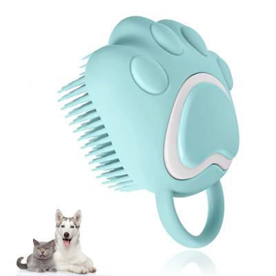 China Sustainable Pet Bath Brush, Pet Massage Brush Shampoo Dispenser, Silicone Soft Brush Rubber Bristle for Dogs and Cats Shower Grooming for sale