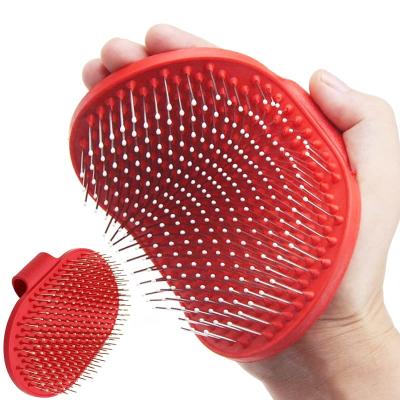 China Sustainable Pet Bath Brush, Pet Massage Brush Shampoo Dispenser, Silicone Soft Brush Rubber Bristle for Dogs and Cats Shower Grooming for sale