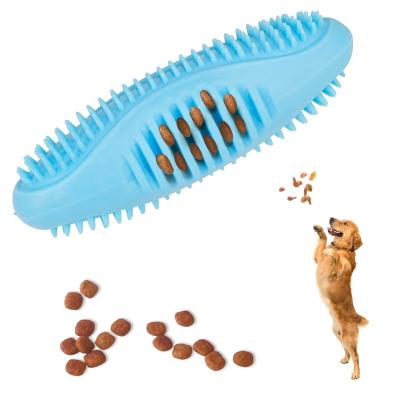 China Viable Dog Toy Dog Toothbrush Stick Chew Toy Indestructible Teeth Cleaning Rugby Ball Dispenser For Dental Care.Large/Medium/Small Dogs for sale