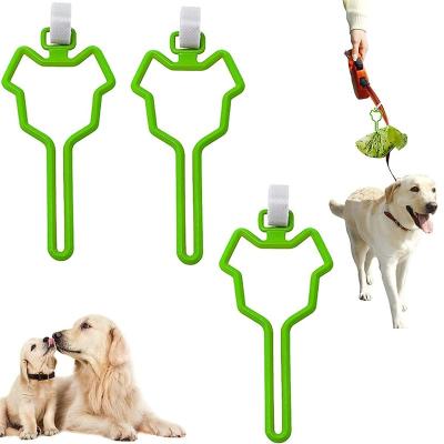 China Amz Viable Hot Selling Dog Poop Bag Holder With Leash Adjustable Magic Dispenser Hands Free Sticker Dog Carrier Holder For Dog Poop Bag for sale