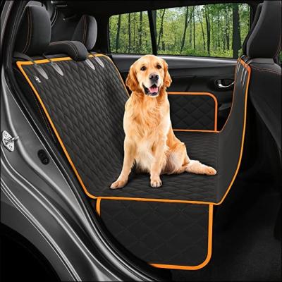 China Waterproof Car Seat Cover Oxford Cloth Dog Car Cover Dog Mat Back Seat Cover Pets Waterproof Car Seat Cover With Mesh Window for sale