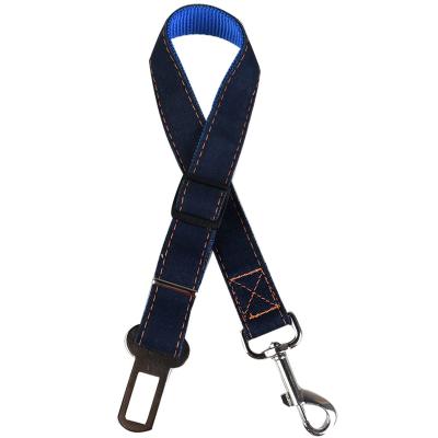 China Amazon Hot Sale Dog Cat Safety Leads Car Vehicle Seat Belt Harness Adjustable Stocked Seat Belt, Made From Nylon Fabric Pet Harness for sale