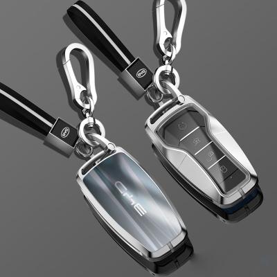 China 2022 Bling Bling Crystal Factory Tempered Glasses 3D Luxury Zinc Alloy Car Remote Smart Key Holder For BYD for sale