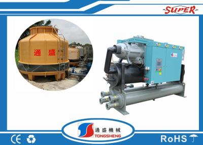 China Water Cooled Screw Water Chiller 4 Inch Pipe Connection For Blow Molding Machine for sale