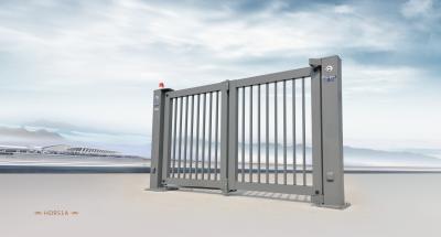 China Aluminium Alloy Collapsible Bi Folding Gates With Anti-Climb Photo Cell for sale