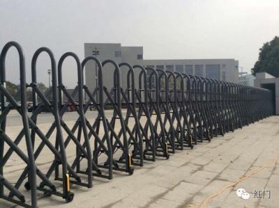 China Industrial Retractable Automatic Security Gate Aluminium Alloy With Anti Climb Alarm for sale