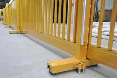 China Motorised Automatic Aluminium Telescopic Sliding Gate For Factory Entrance With Wireless Remote for sale